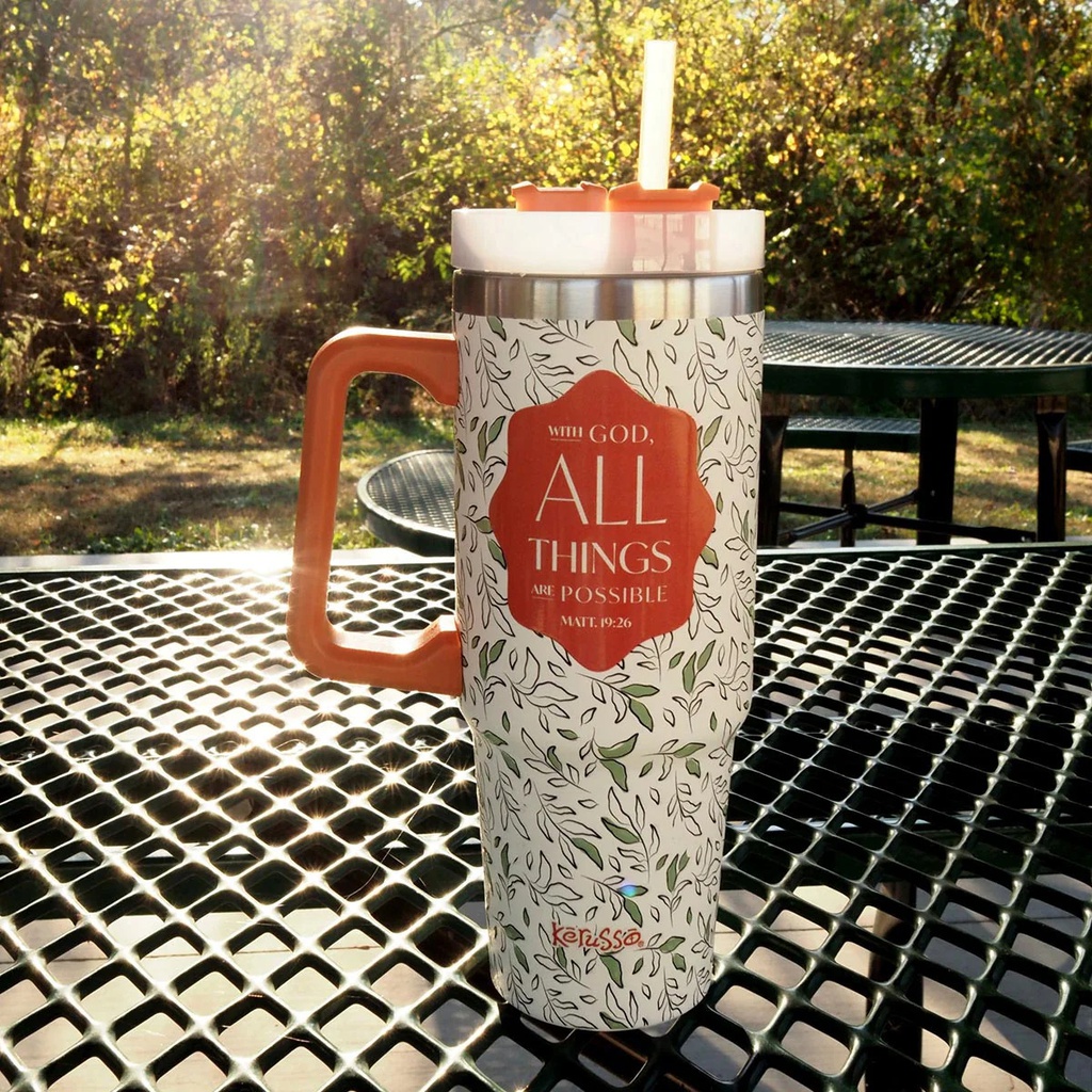 30 oz. SS Mug W/Straw – All Things