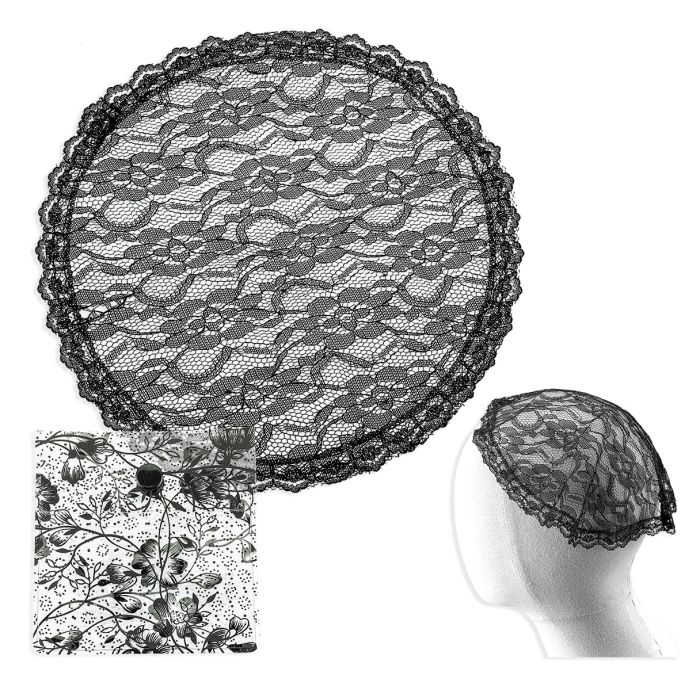 Black Lace Prayer Cap