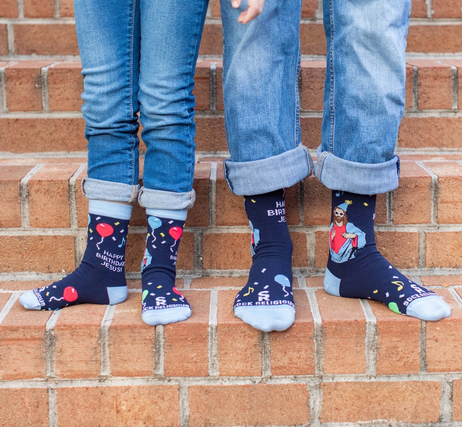 Happy Birthday Jesus Kids Socks