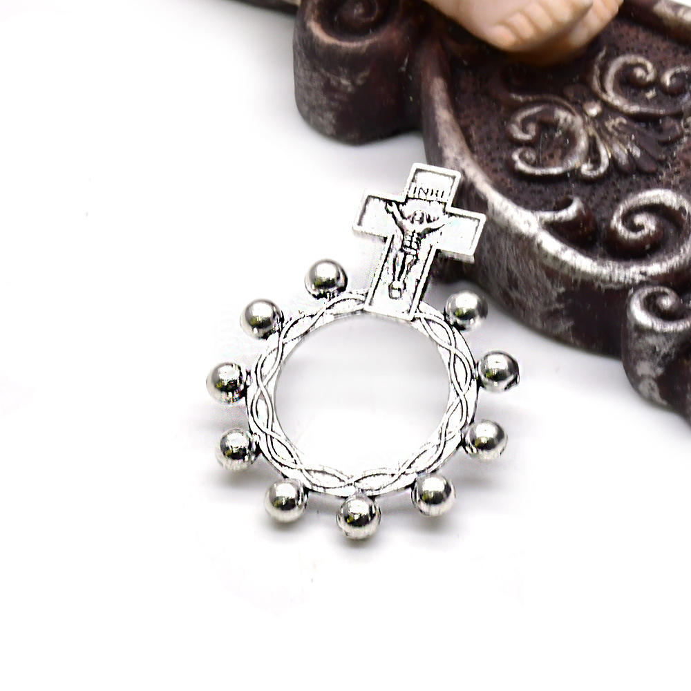 Silver Color Rosary Ring