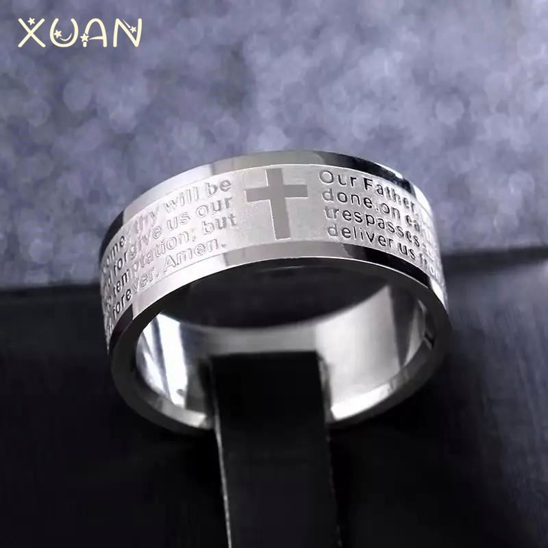 Sterling Silver Lord's Prayer Ring - Size 6