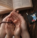 Our Lady of Grace Zipper Rosary Pouch - Black