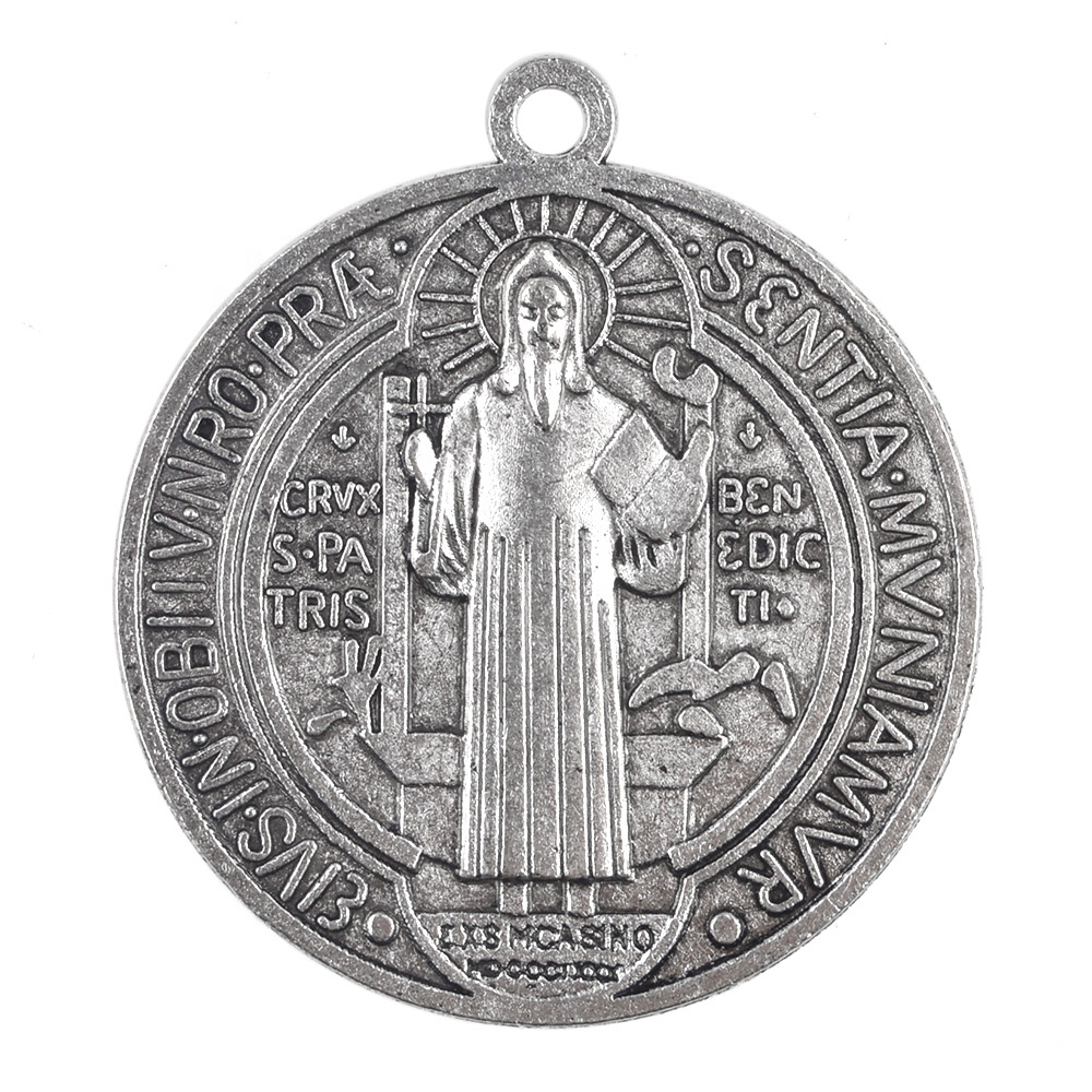 1.2" St. Benedict Oxidized Medal