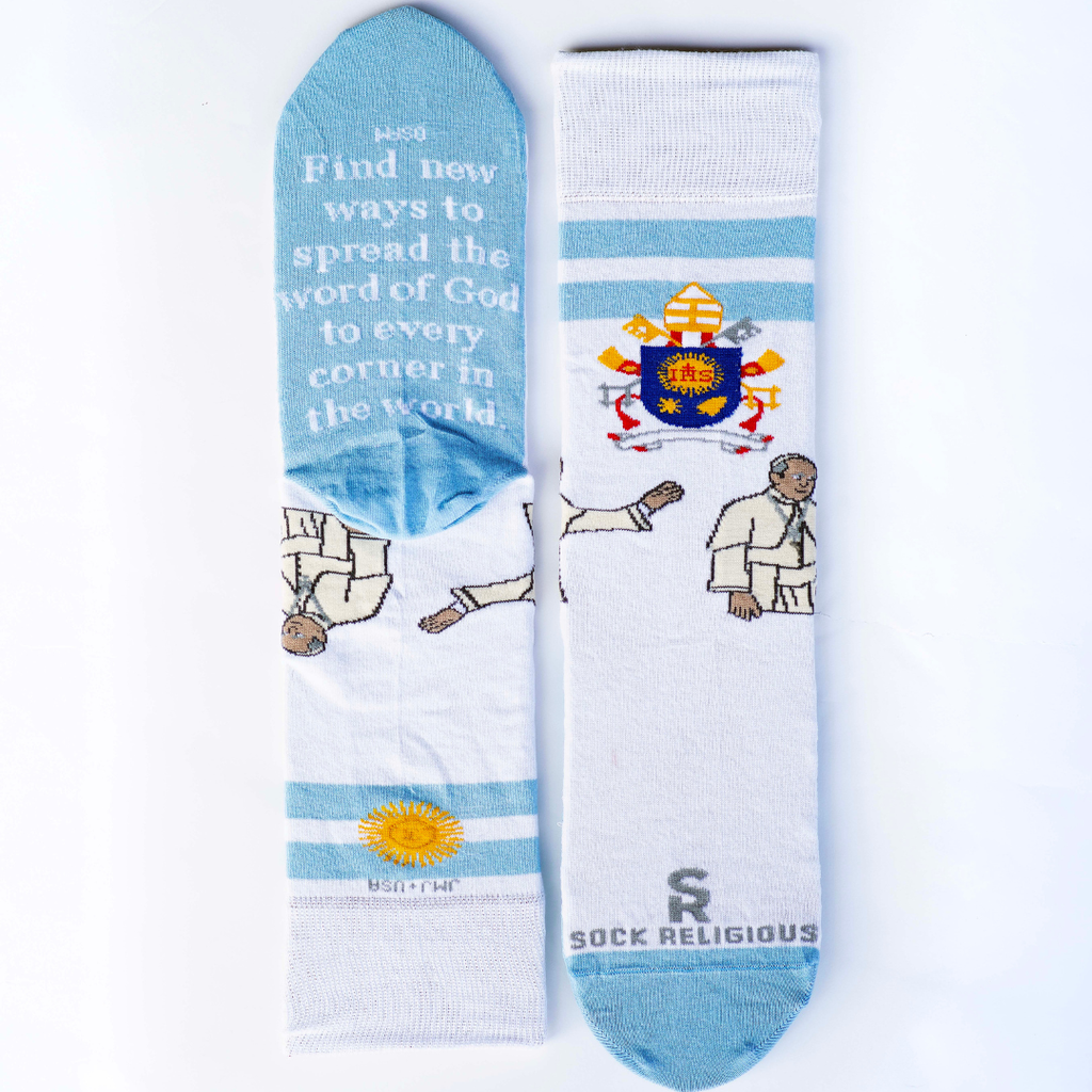 Pope Francis Socks - Adult