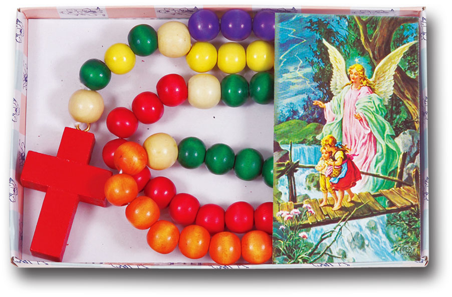 Wooden Kiddie Rosary Boxed -P65