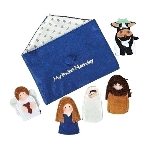 6pc St 3&quot;Finger Nativity Figs - Christmas