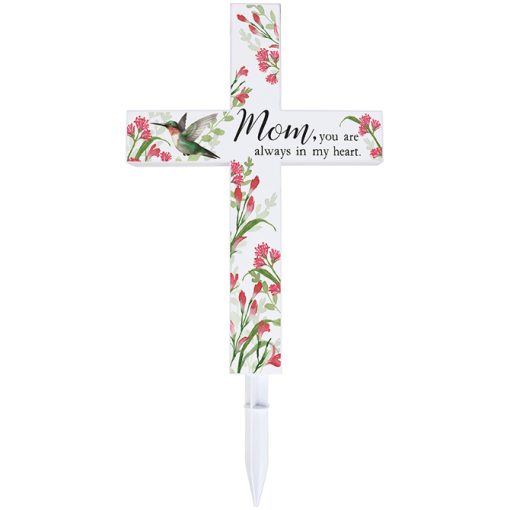 &quot;Mom&quot; Solar Cross Stake