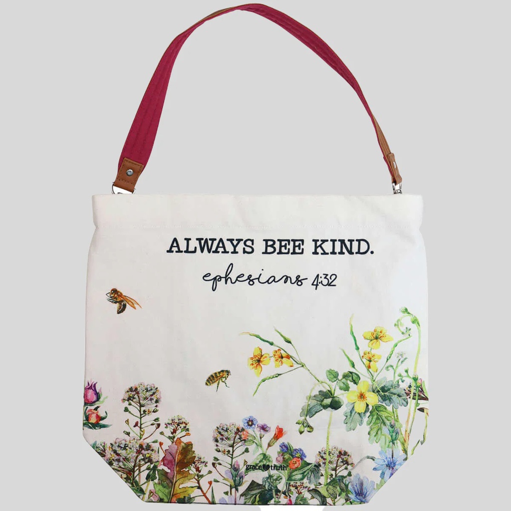 Printed Canvas Tote Bee Kind