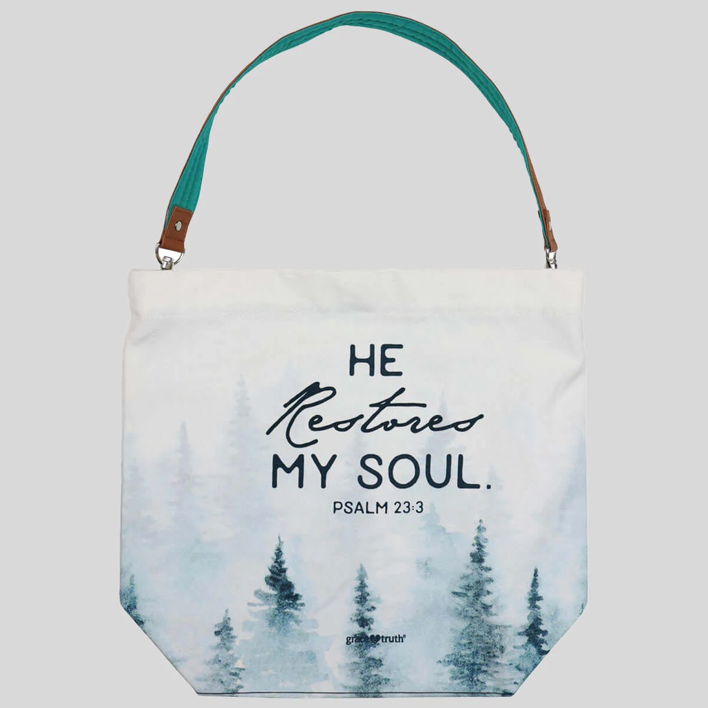 Printed Canvas Tote He Restores