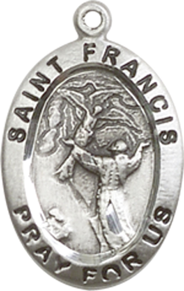 Sterling Silver Saint Francis of Assisi Medal
