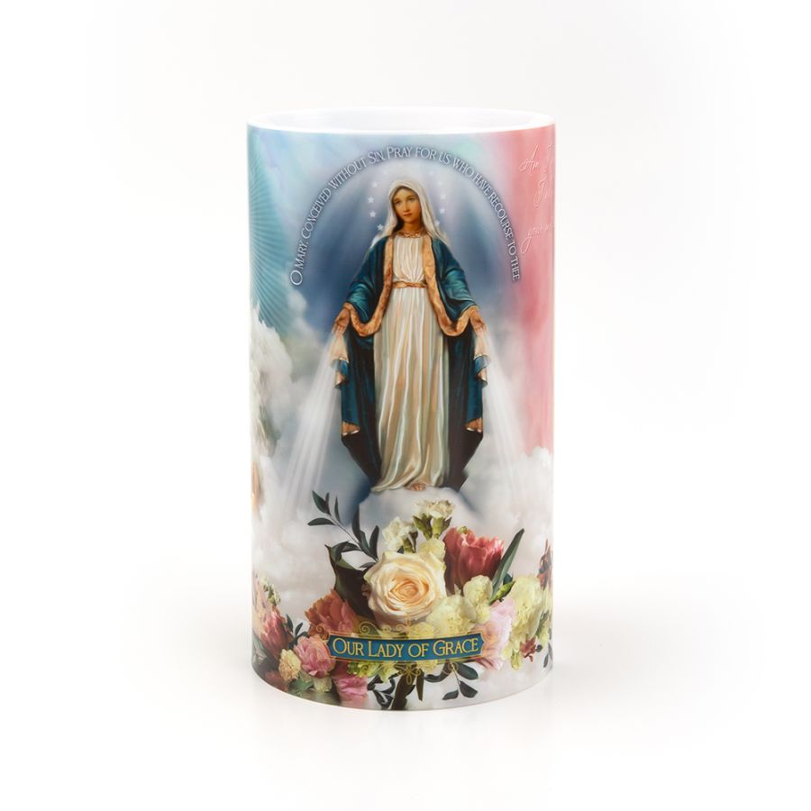 LED Candle 4x7 Our Ladies LOG/FAT/GUAD