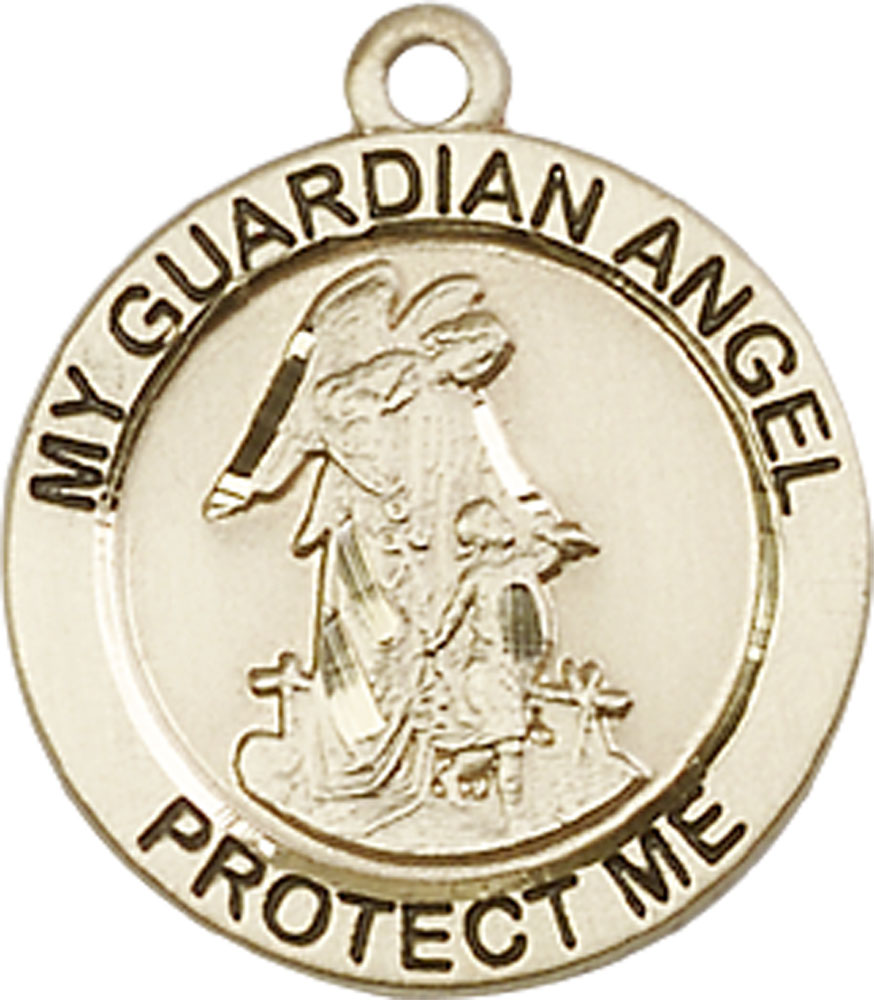 14kt Gold Filled Guardian Angel Medal