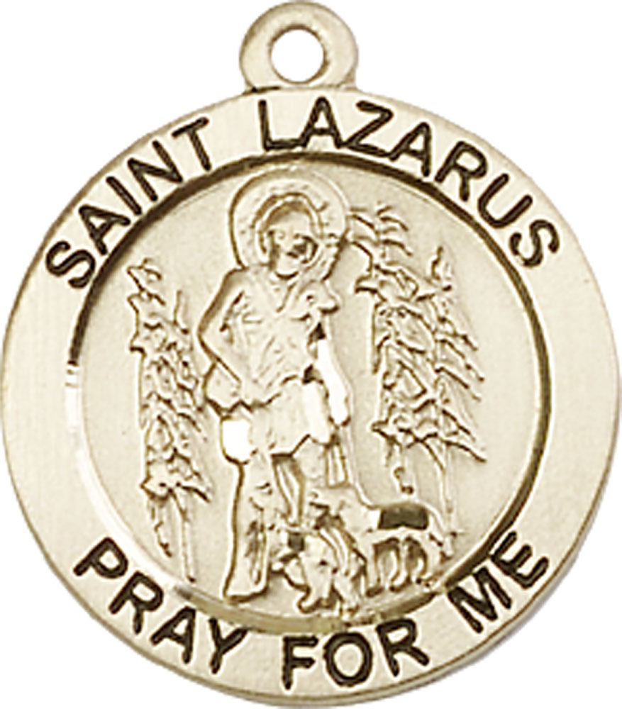 14kt Gold Filled Saint Lazarus Medal
