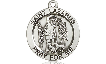 Sterling Silver Saint Lazarus Medal