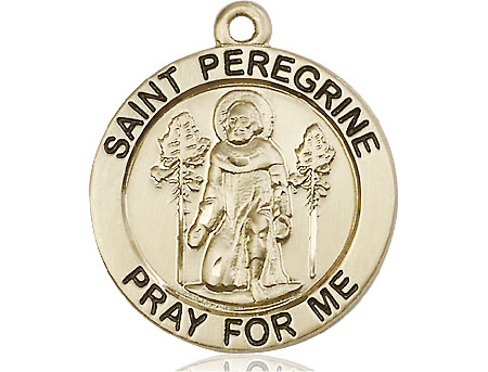 14kt Gold Filled Saint Peregrine Medal