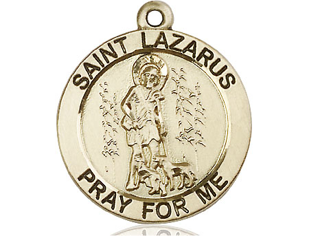 14kt Gold Filled Saint Lazarus Medal