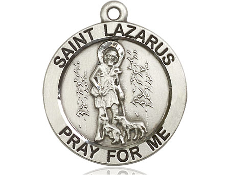 Sterling Silver Saint Lazarus Medal