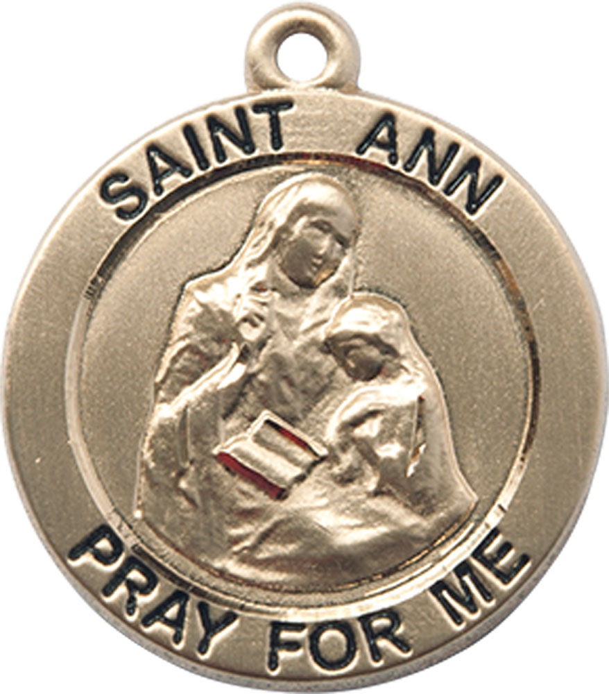 14kt Gold Filled Saint Ann Medal