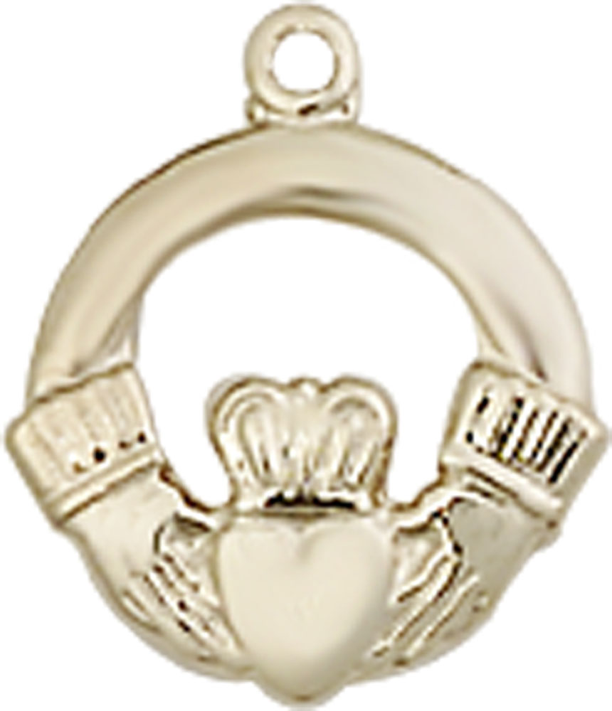 14kt Gold Filled Claddagh Medal