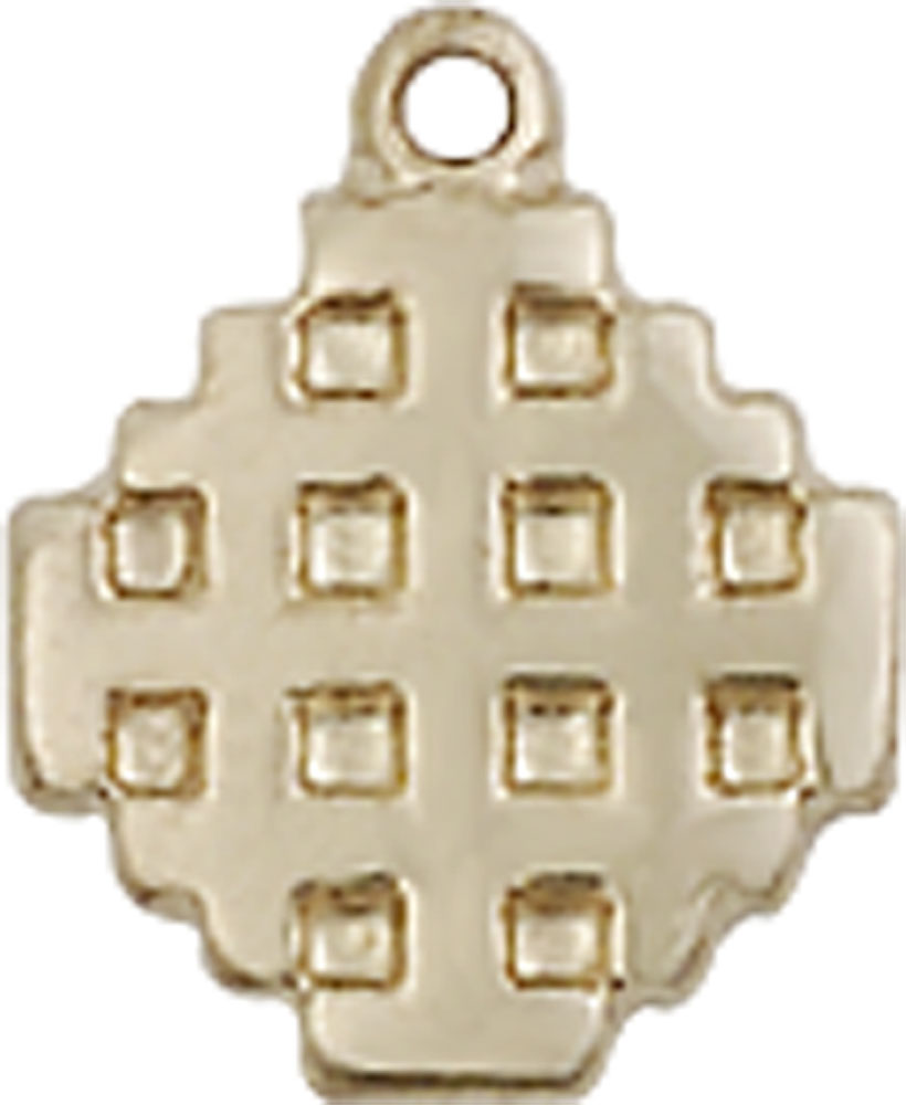 14kt Gold Filled Jerusalem Cross Medal