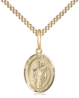 14kt Gold Filled Saint Wolfgang Pendant on a 18 inch Gold Plate Light Curb chain