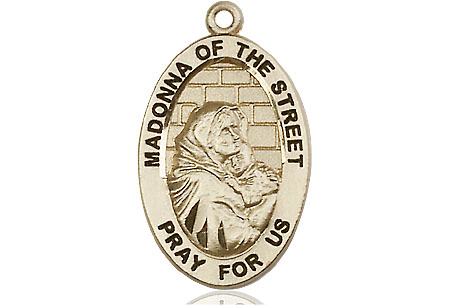 14kt Gold Filled Madonna of the Street Medal