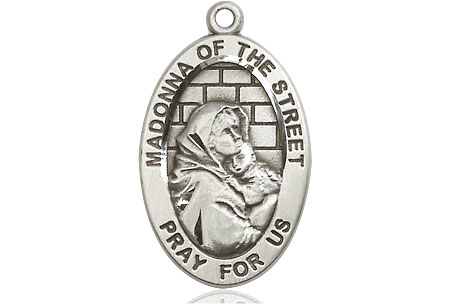Sterling Silver Madonna of the Street Medal