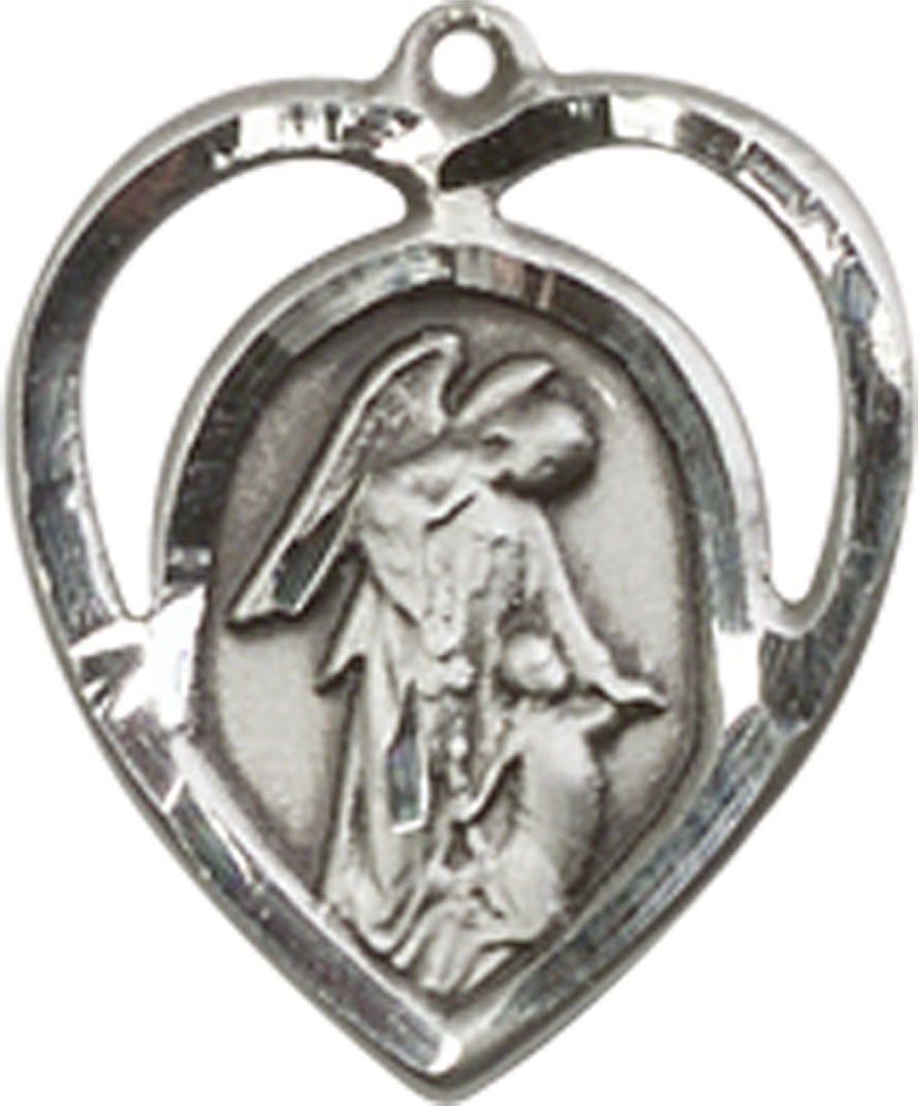 Sterling Silver Guardian Angel Medal