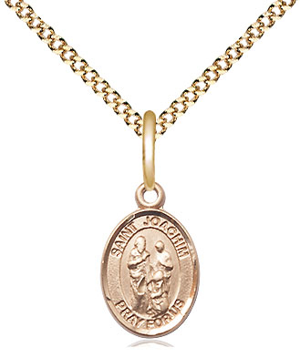 14kt Gold Filled Saint Joachim Pendant on a 18 inch Gold Plate Light Curb chain