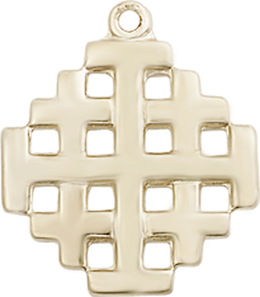 14kt Gold Filled Jerusalem Cross Medal