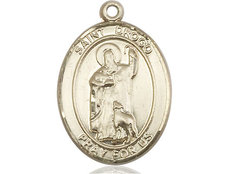 14kt Gold Saint Drogo Medal