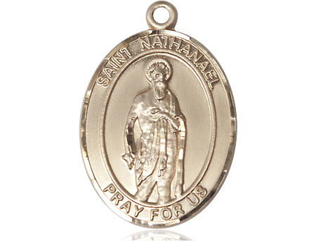 14kt Gold Saint Nathanael Medal