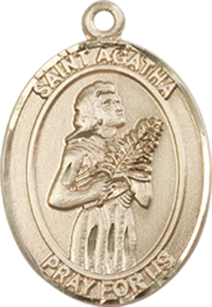 14kt Gold Saint Agatha Medal