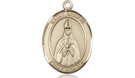 14kt Gold Saint Blaise Medal