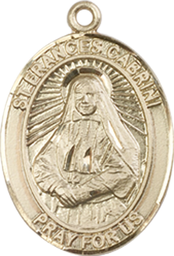 14kt Gold Saint Frances Cabrini Medal