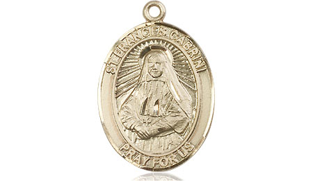 14kt Gold Saint Frances Cabrini Medal