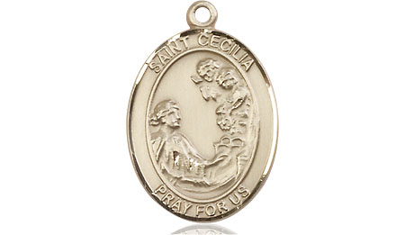 14kt Gold Saint Cecilia Medal