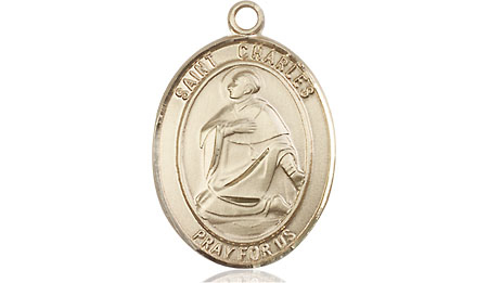 14kt Gold Saint Charles Borromeo Medal