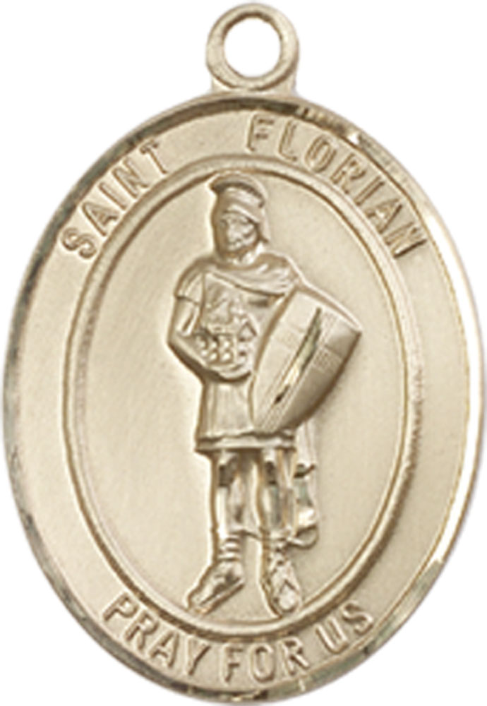 14kt Gold Saint Florian Medal
