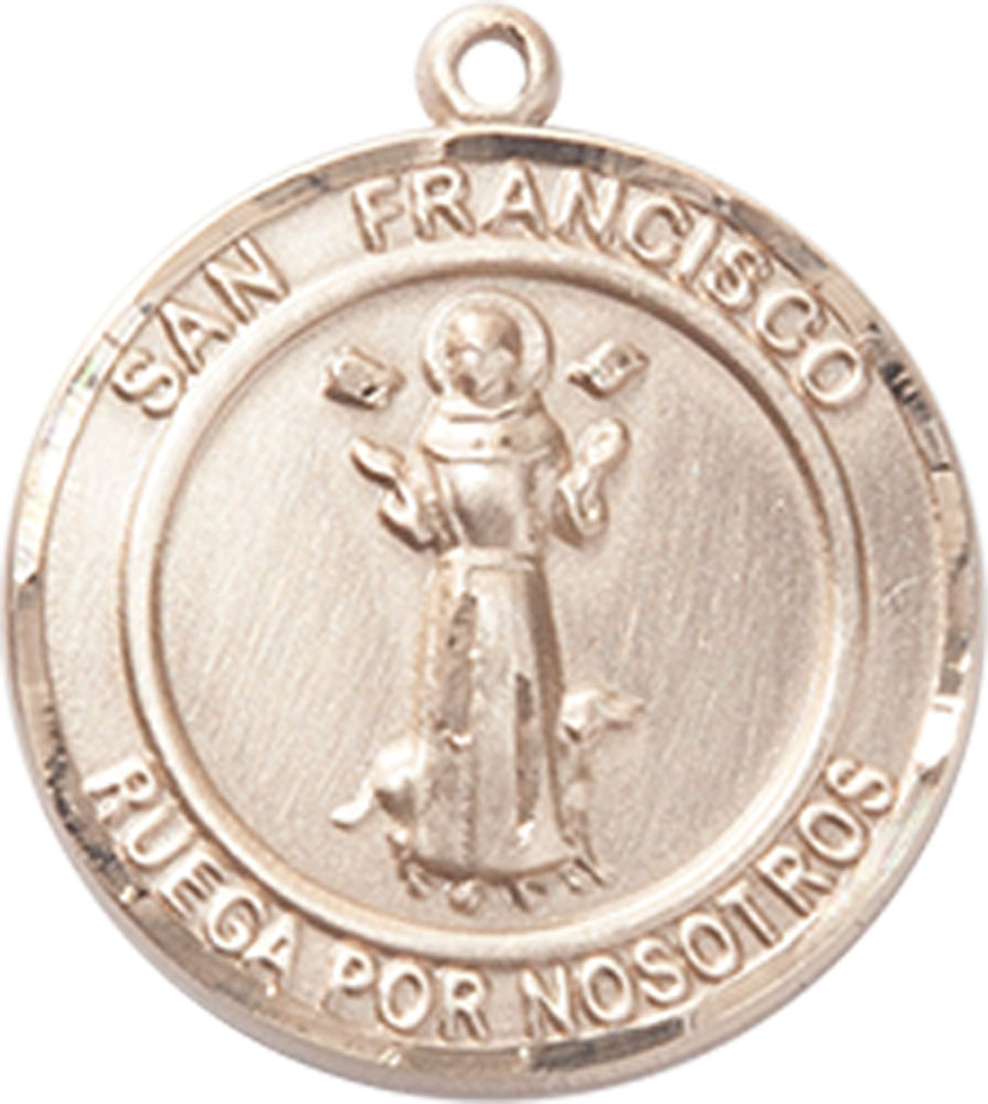 14kt Gold San Francis of Assisi Medal