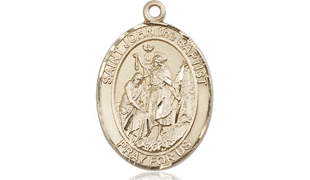 14kt Gold Saint John the Baptist Medal