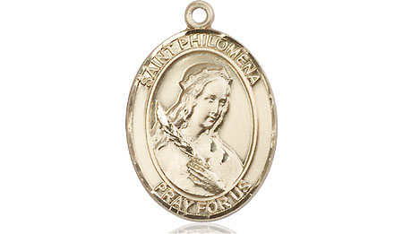 14kt Gold Saint Philomena Medal