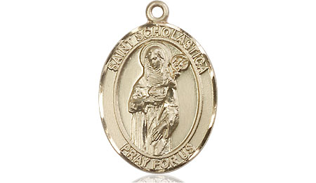 14kt Gold Saint Scholastica Medal