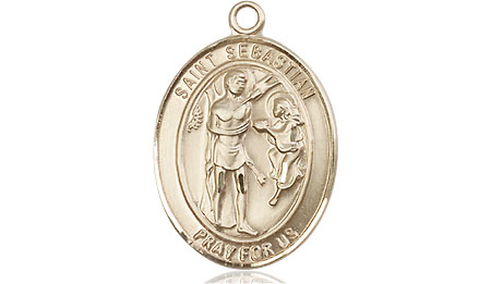 14kt Gold Saint Sebastian Medal