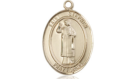 14kt Gold Saint Stephen the Martyr Medal