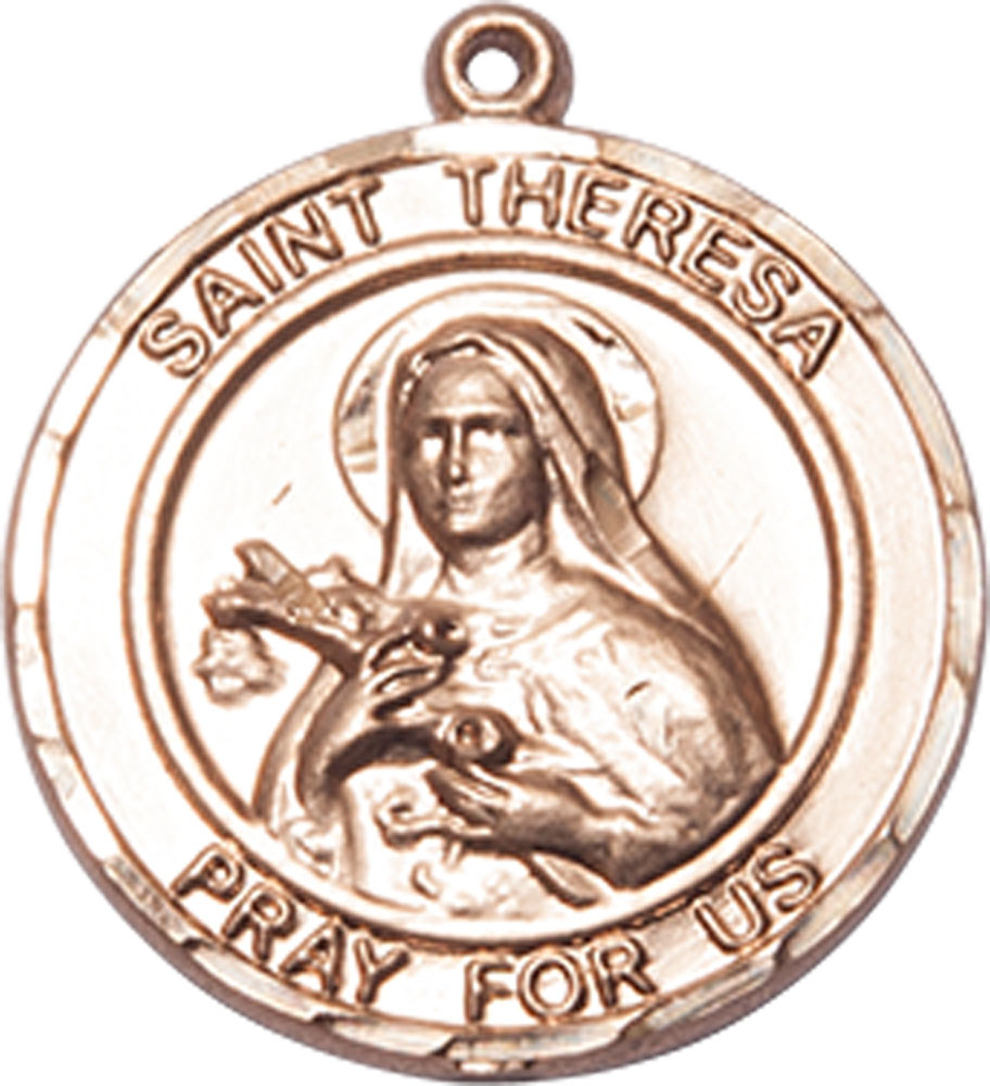 14kt Gold Saint Theresa Medal