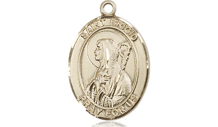 14kt Gold Saint Brigid of Ireland Medal