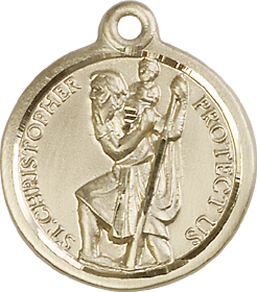 14kt Gold Saint Christopher Medal