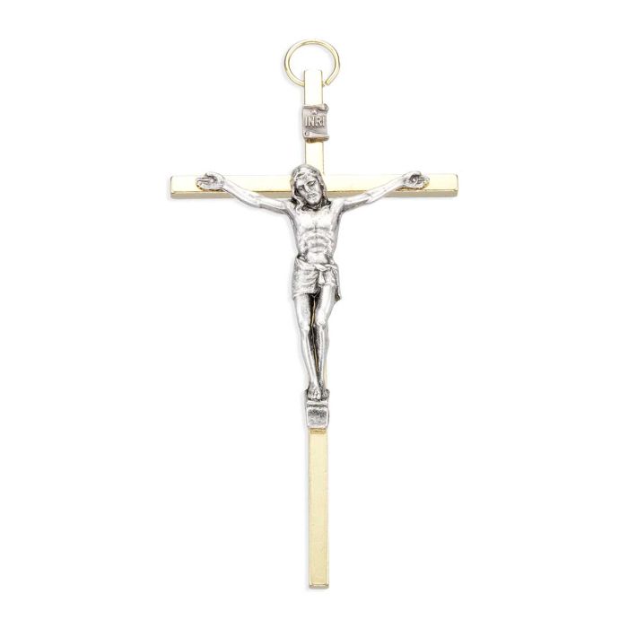 Crucifix With Golden Cross And Silver Corpus