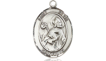 Sterling Silver Saint Kevin Medal